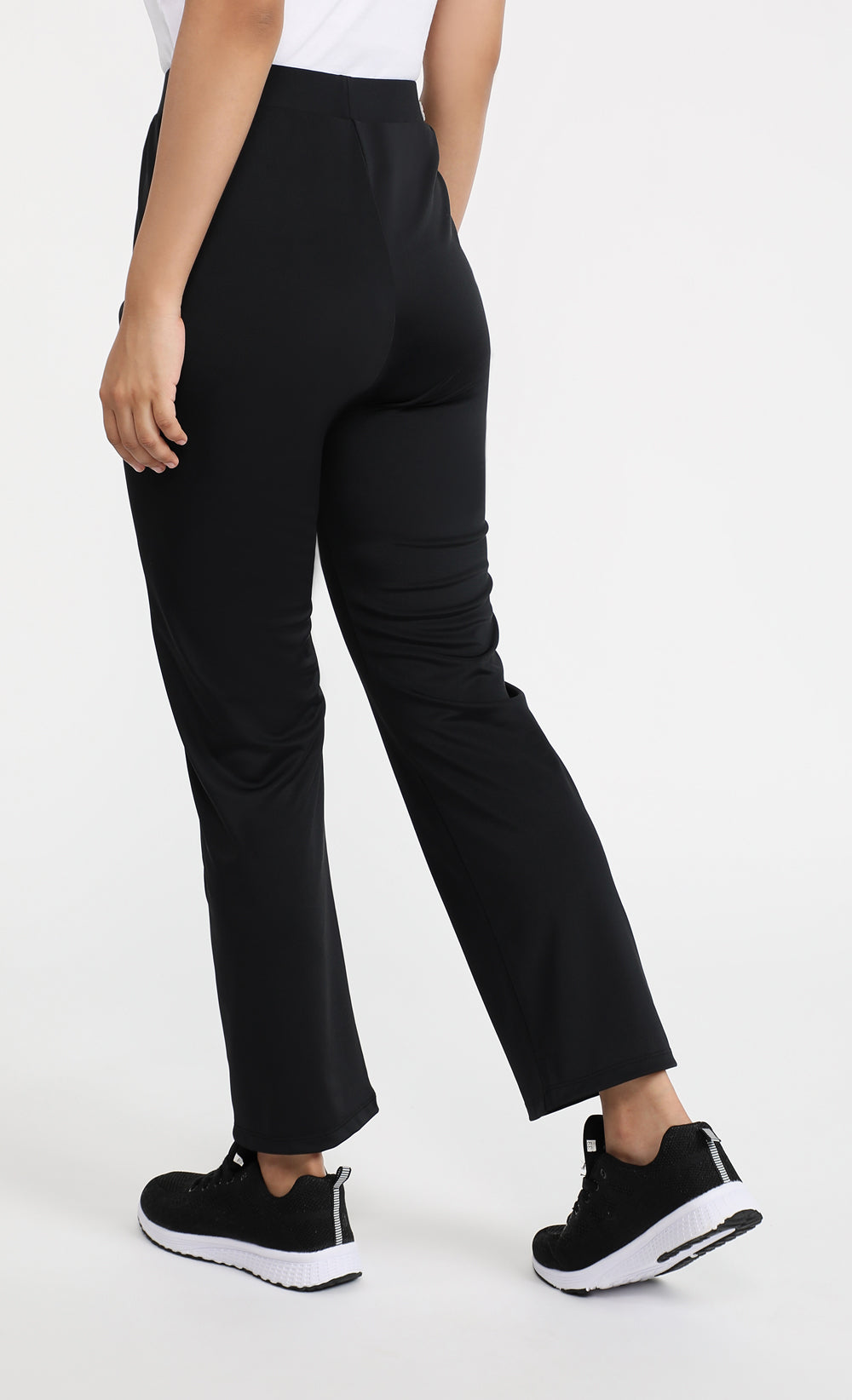 Regular Fit Women Black Stretchable Pants