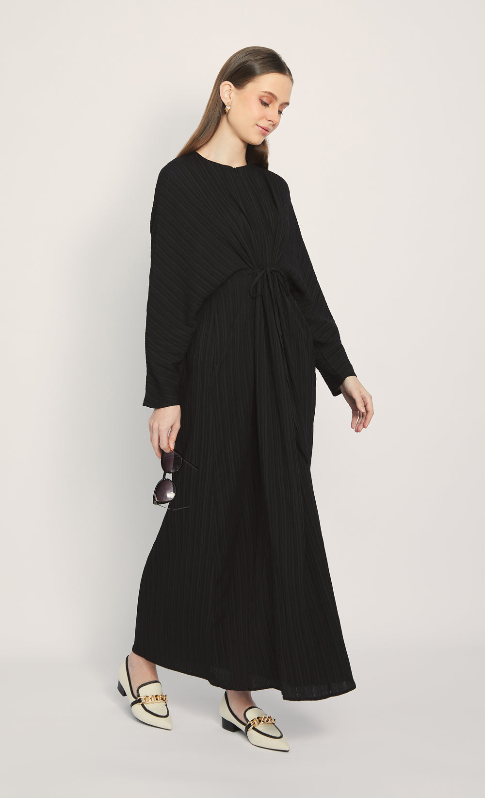 Textured Caftan in Black LILIT. Store