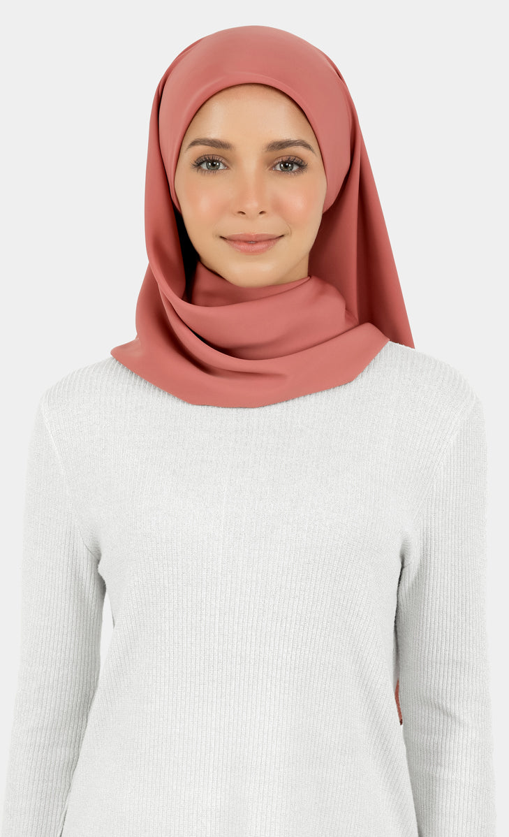 Fuji 2.0 Georgette Chiffon Square Hijab in Sashimi – LILIT. Store